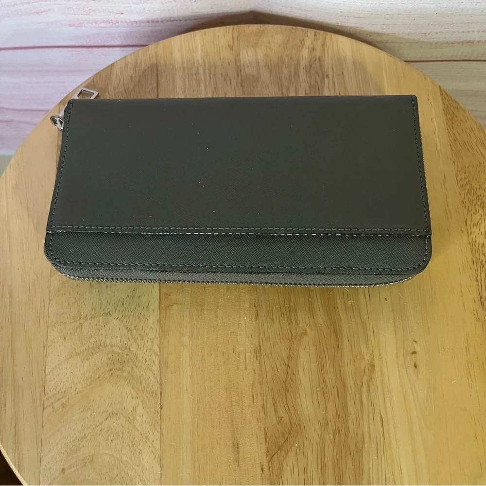 Rebecca Minkoff Gray‎ Saffiano Studded Wallet